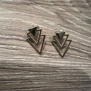 Anthropologie Gold Arrow Earrings
